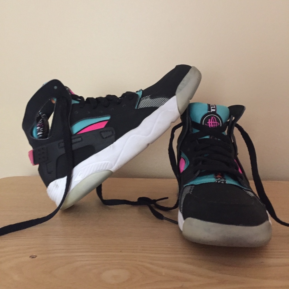 Girls Nike Air Flight Huarache Hi-Top Trainers